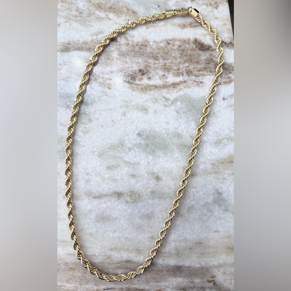 14k filled Gold Rope Chain Necklace